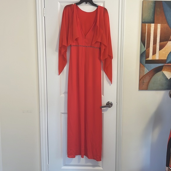 BCBG Red Dress with Stone Detail on Waist - Picture 2 of 2